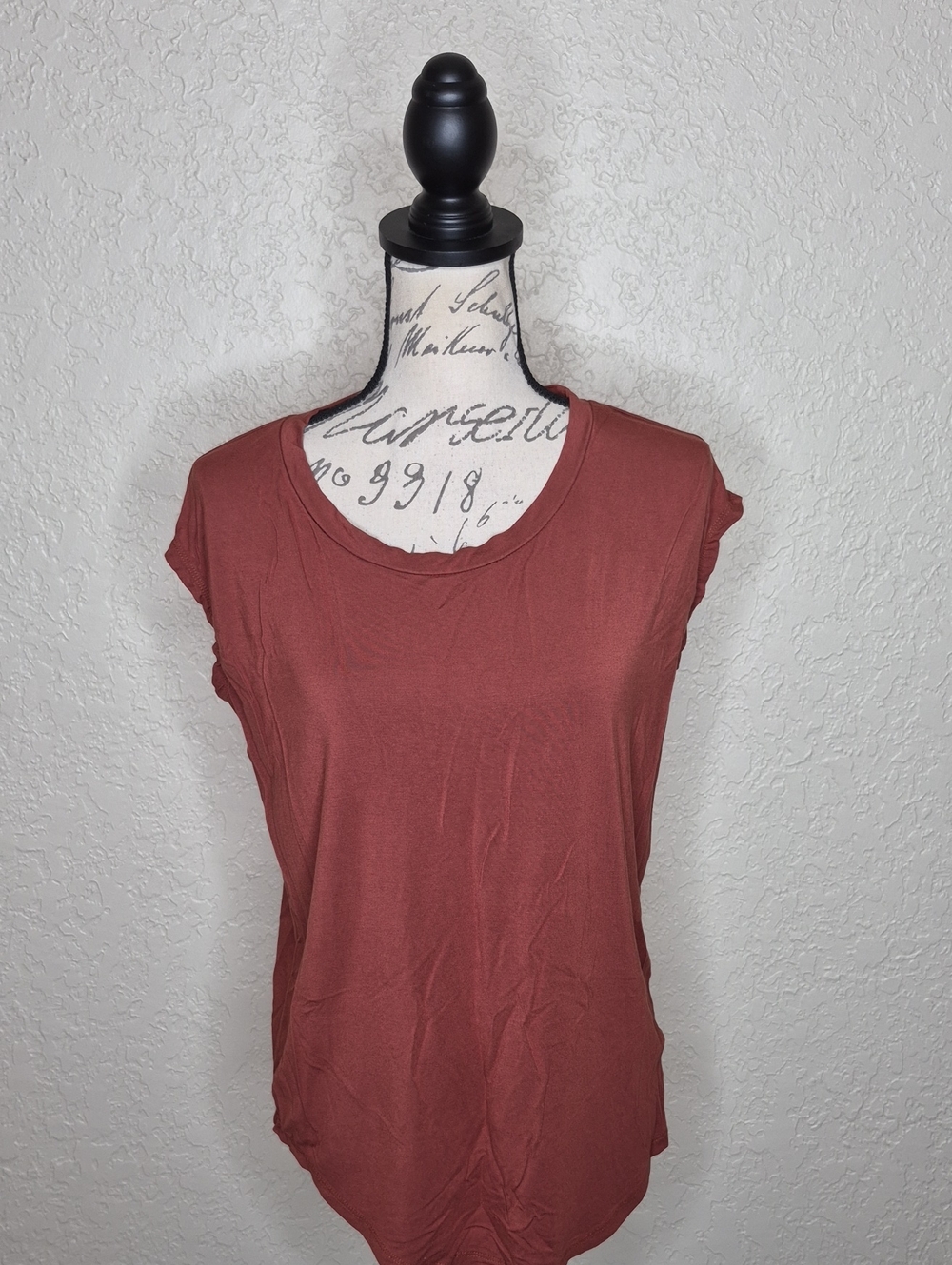 Marlow Solid Print Cap Sleeve Top Size L
